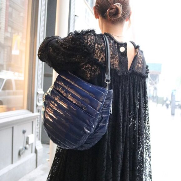 NEW Black Patent Leather the Monterey 'Think Roylen' Shoulder/Crossbody Bag - Picture 9 of 10